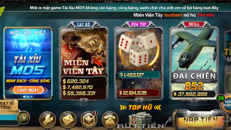 Có đa dạng game để lựa chọn tại slot B52